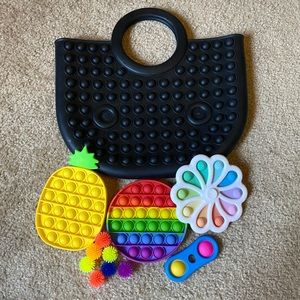 Popit fidget toys and popit purse